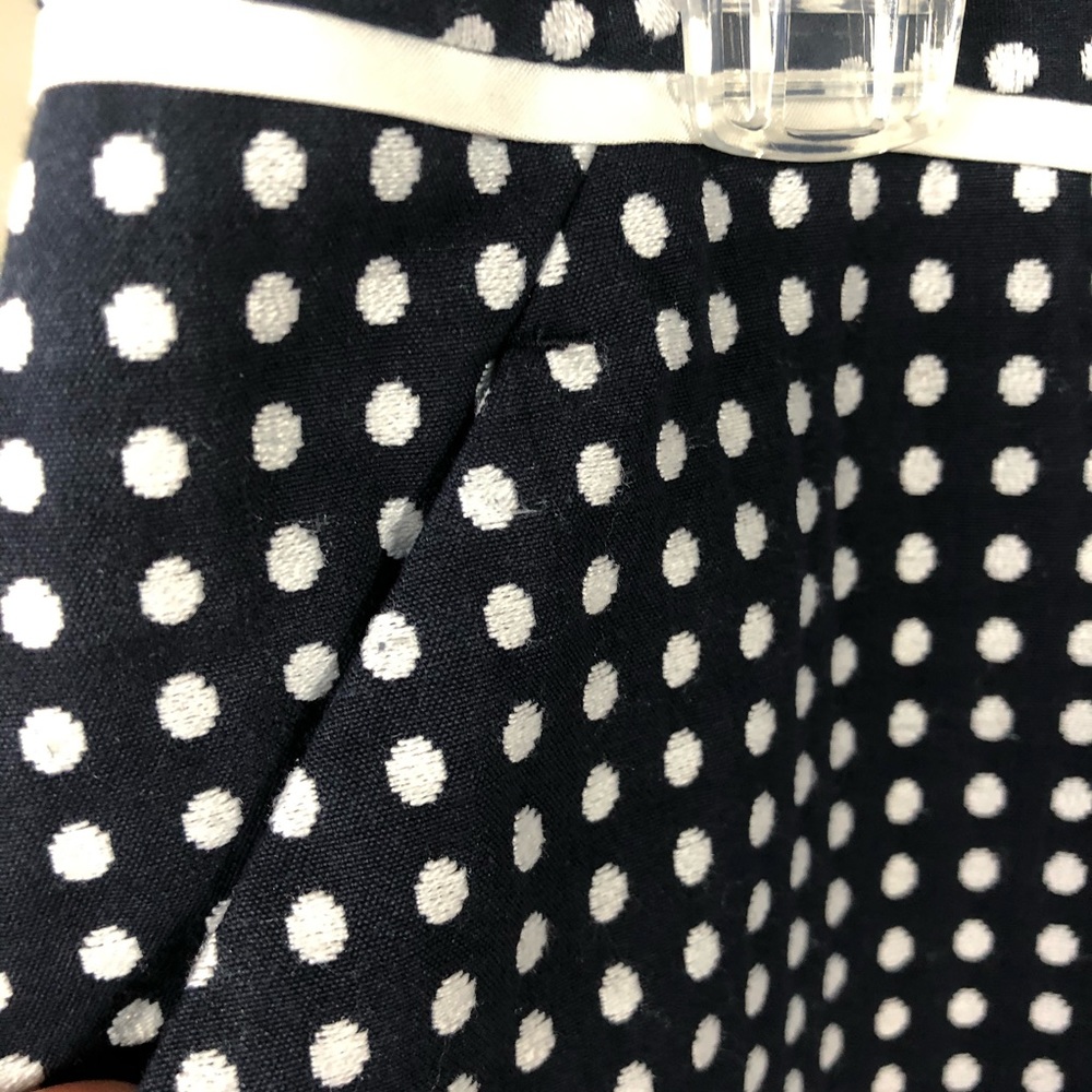The Limited // Navy Blue & White Dot Pencil Skirt - Picture 4 of 8
